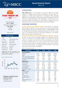 Talk Chikher JSC - Equity Research Report